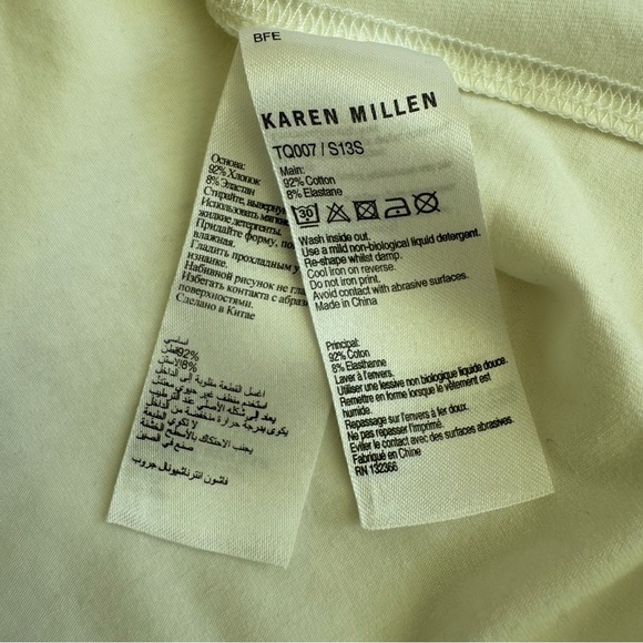 •Karen Millen Embelished Top Stretch Cotton T-shirt Size 10 - Picture 8 of 12